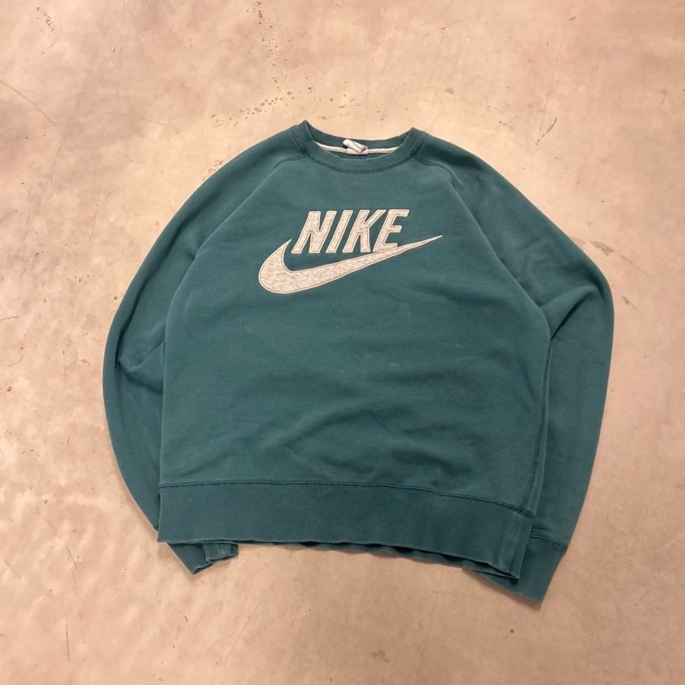 Nike Green Earth Tone Spell Out Crewneck